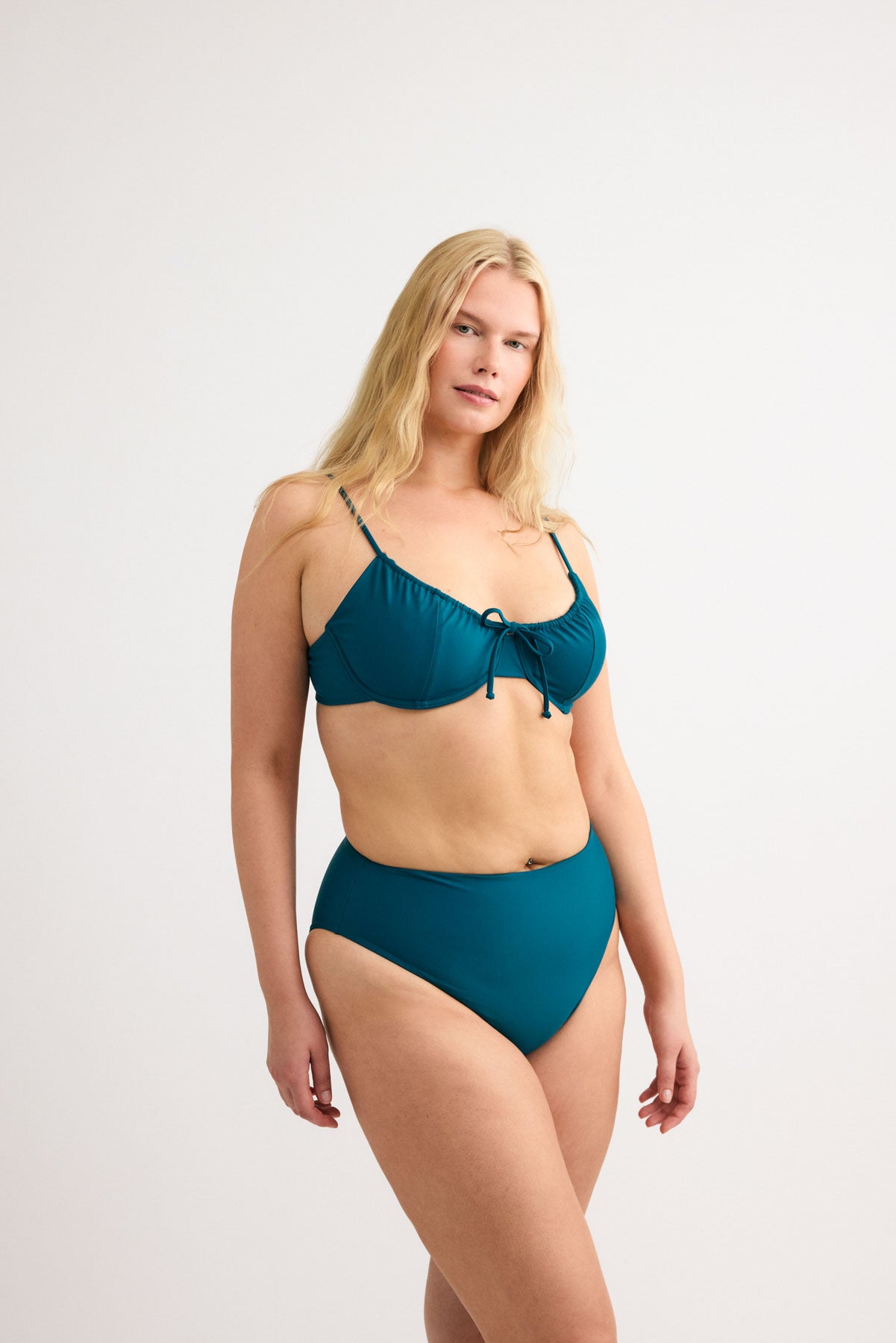 Teal Drawstring Top