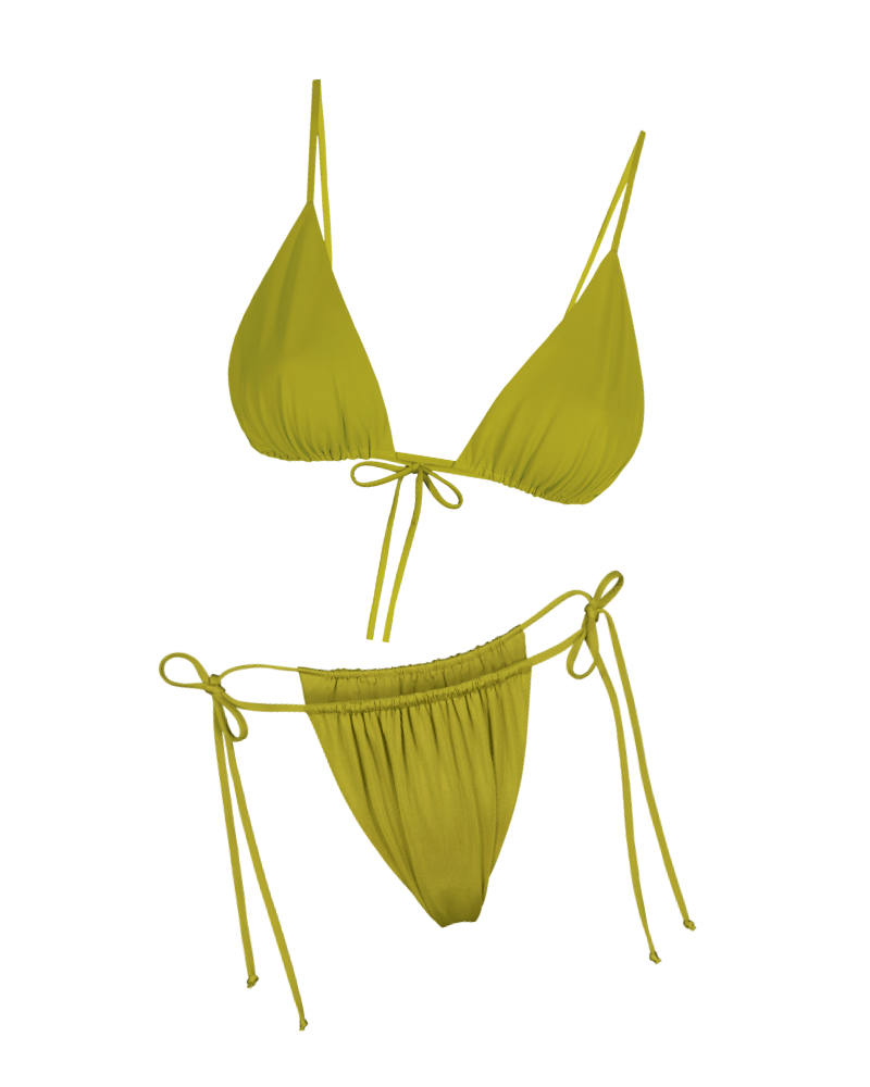 Lime Triangle Bikini Set