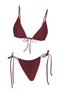Bordeaux Triangle Bikini Set