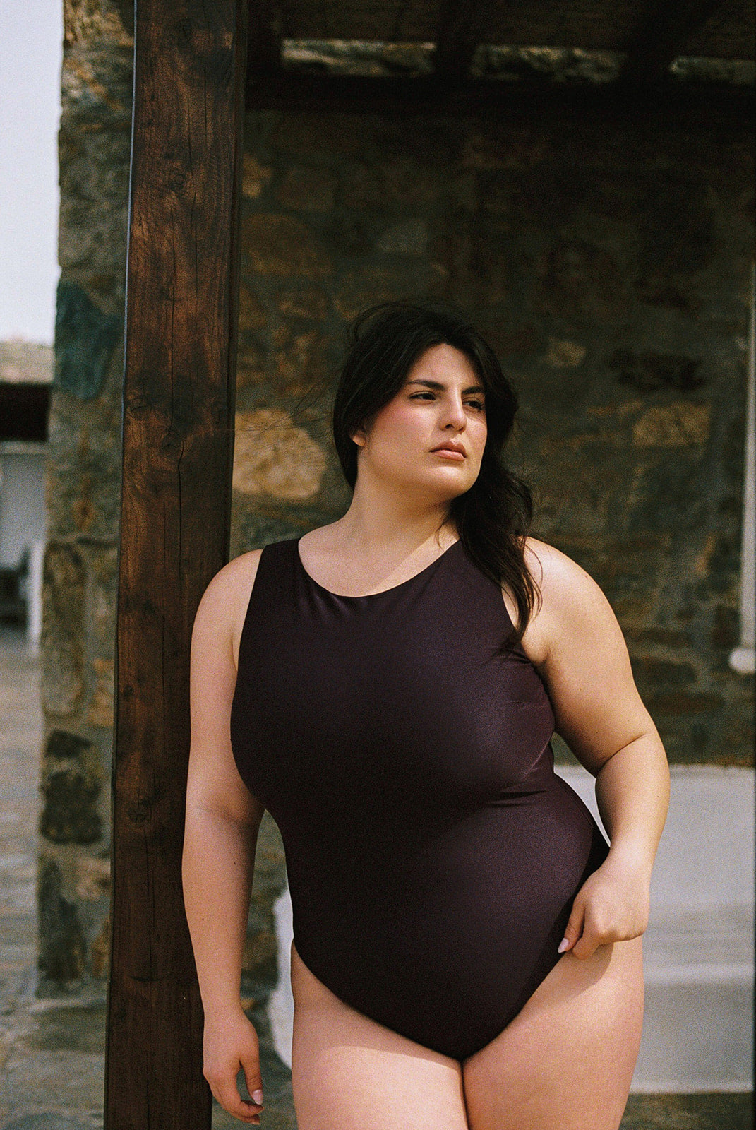 Plum Boatneck Onepiece
